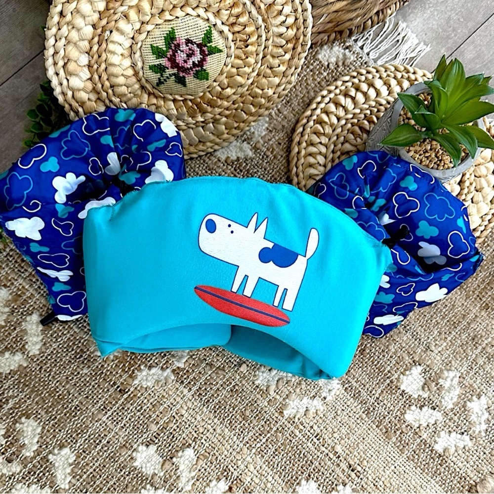 Swimways 2 in 1 Swim Trainer Puddle Jumper Blue Dog Print Ages 2-6 Swim Vest